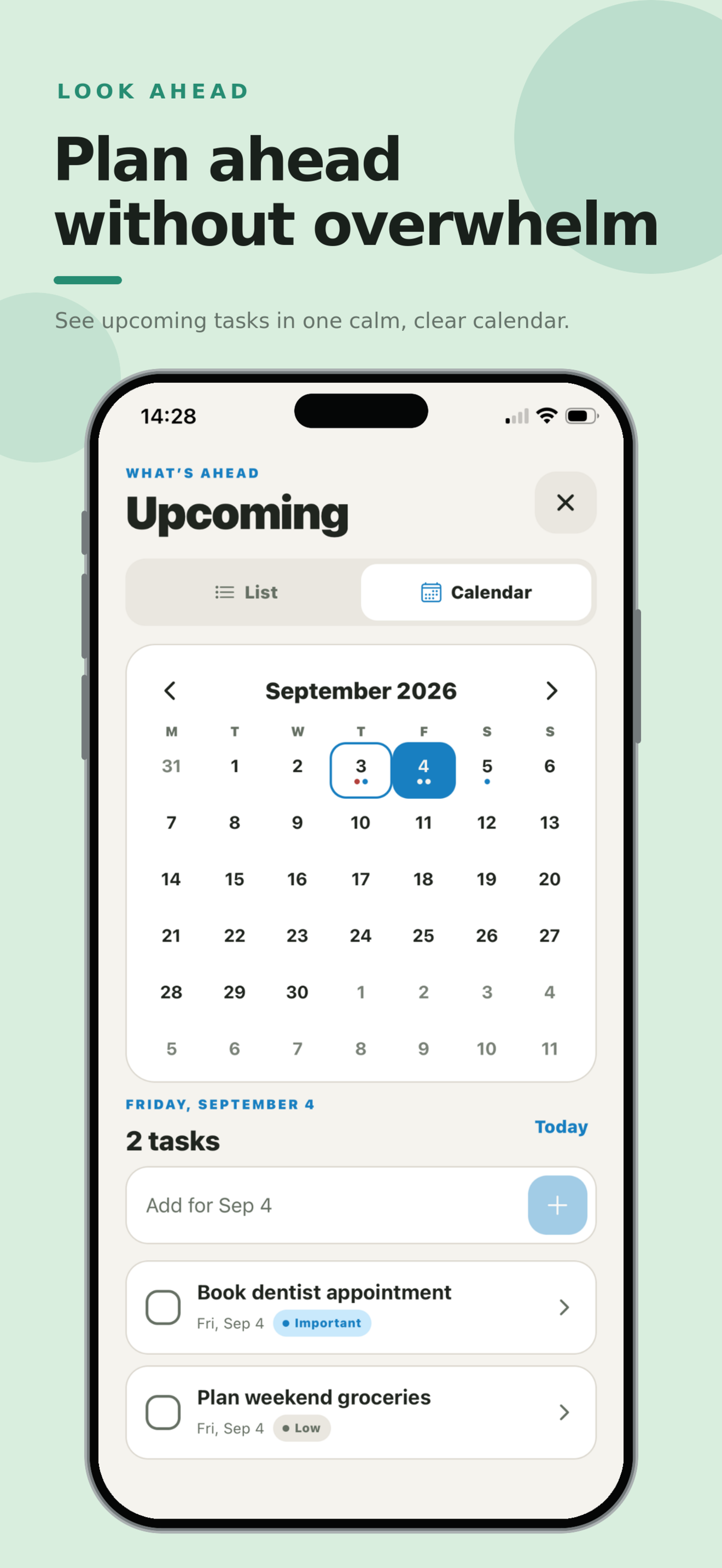 Todara upcoming calendar