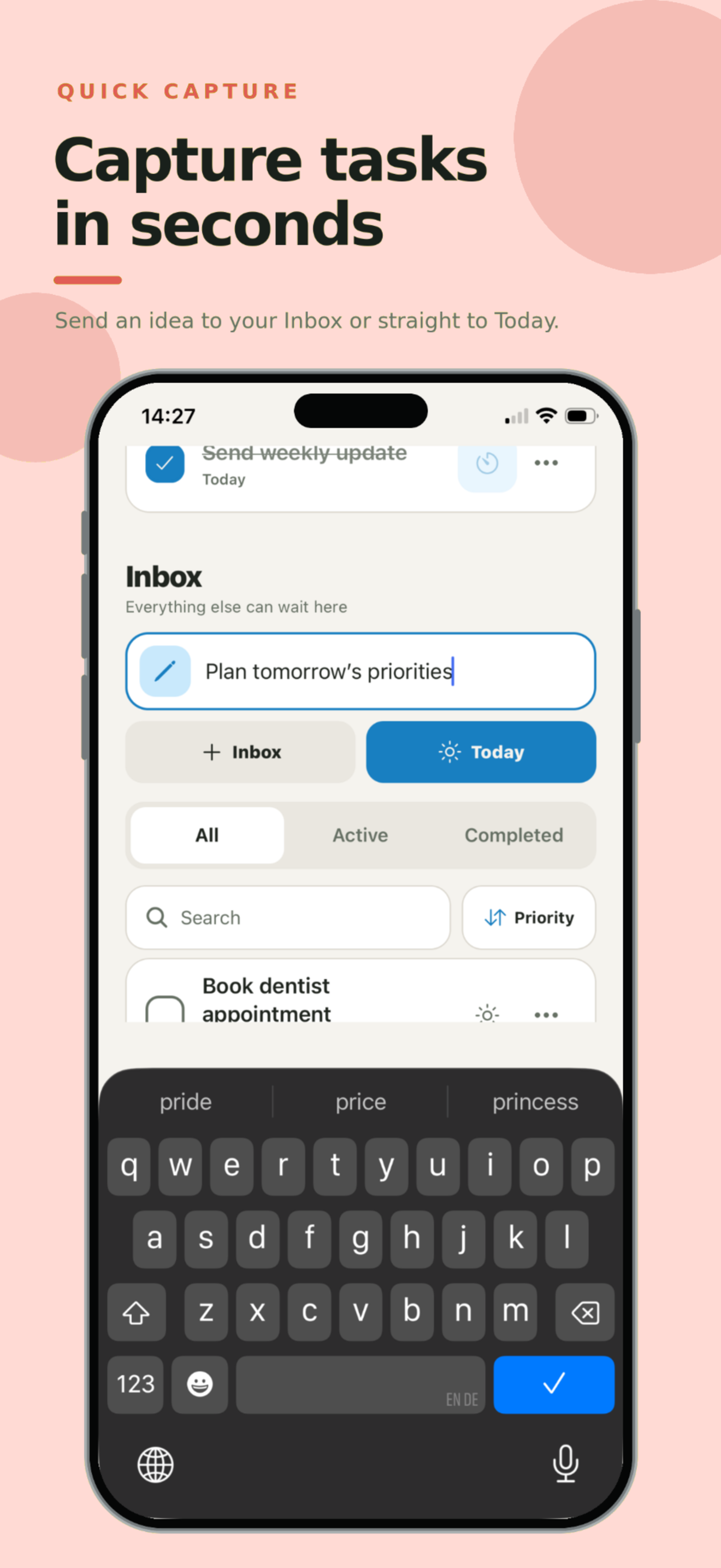 Todara quick task capture